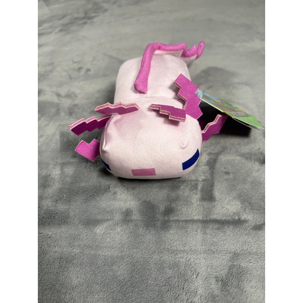 Minecraft Unisex Axolotl Plush 7 Inch Pink Pixelated Soft Toy